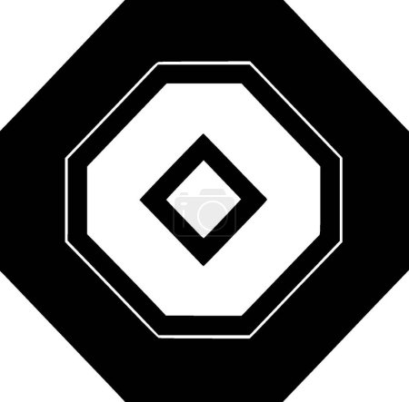 Octágono - silueta minimalista y simple - ilustración vectorial