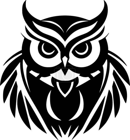 Illustration for Owl - minimalist and simple silhouette - vector illustration - Royalty Free Image