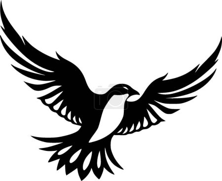 Petrel - logo plat et minimaliste - illustration vectorielle