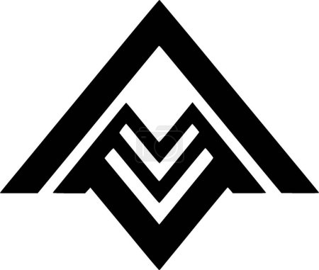 Illustration for Triangle - minimalist and flat logo - vector illustration - Royalty Free Image