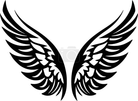 Flügel - minimalistisches und flaches Logo - Vektorillustration