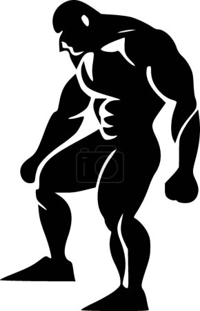 Wrestling - minimalist and flat logo - vector illustration