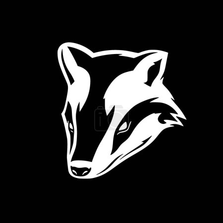 Badger - minimalist and simple silhouette - vector illustration