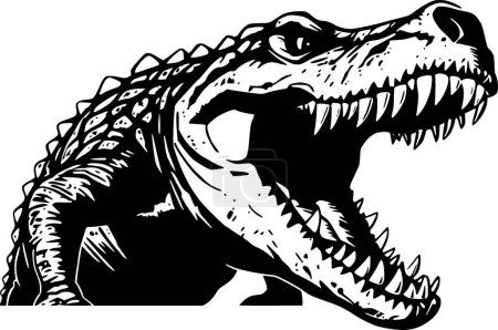 Crocodile - logo plat et minimaliste - illustration vectorielle
