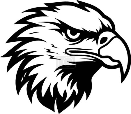 Ilustración de Águila - logo minimalista y plano - ilustración vectorial - Imagen libre de derechos