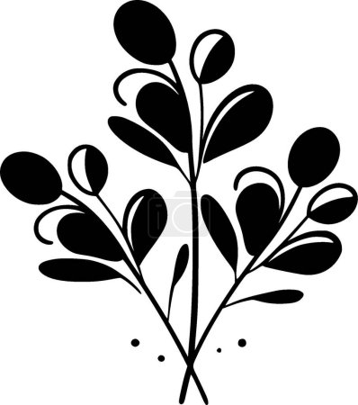 Eucalipto - logo minimalista y plano - ilustración vectorial