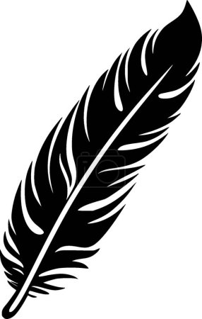 Illustration for Feather - minimalist and simple silhouette - vector illustration - Royalty Free Image