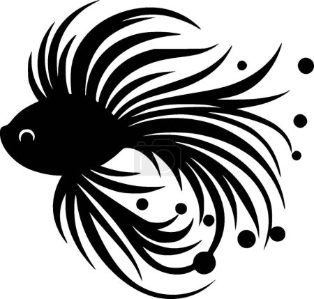 Fish - minimalist and flat logo - vector illustration