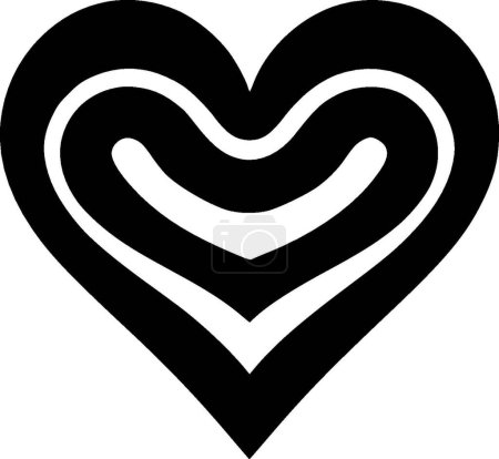 Illustration for Heart - minimalist and flat logo - vector illustration - Royalty Free Image