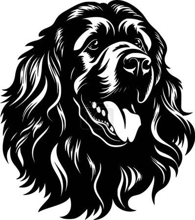 Téléchargez les illustrations : Leonberger - logo plat et minimaliste - illustration vectorielle - en licence libre de droit