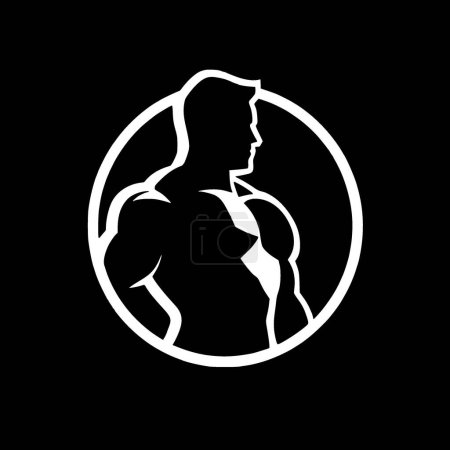 Muscle - minimalist and simple silhouette - vector illustration