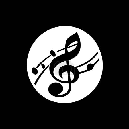 Music note - minimalist and simple silhouette - vector illustration