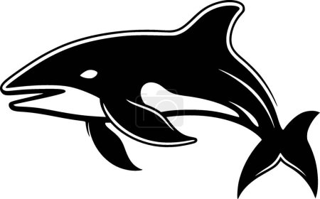 Ilustración de Orca - silueta minimalista y simple - ilustración vectorial - Imagen libre de derechos