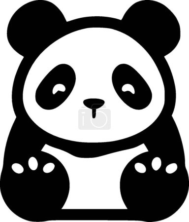 Téléchargez les illustrations : Panda - logo vectoriel de haute qualité - illustration vectorielle idéale pour t-shirt graphique - en licence libre de droit
