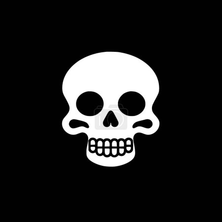 Squelette - logo minimaliste et plat - illustration vectorielle