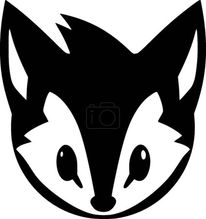 Skunk - black and white isolated icon - vector illustration