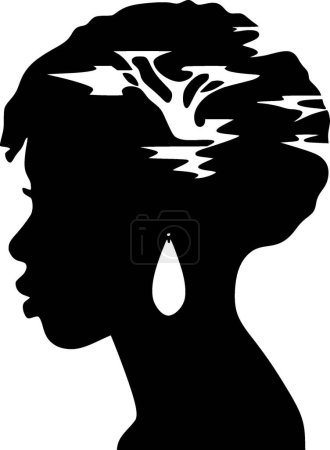 Téléchargez les illustrations : Afrique - silhouette minimaliste et simple - illustration vectorielle - en licence libre de droit