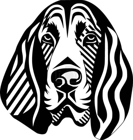 Basset hound - logotipo vectorial de alta calidad - ilustración vectorial ideal para el gráfico de camisetas