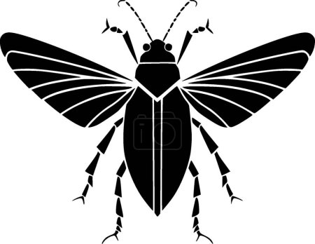 Escarabajo - silueta minimalista y simple - ilustración vectorial