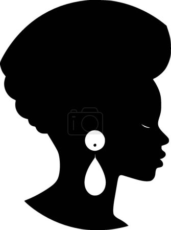 Illustration for Black woman - high quality vector logo - vector illustration ideal for t-shirt graphic - Royalty Free Image