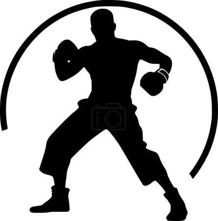Boxeo - logo minimalista y plano - ilustración vectorial
