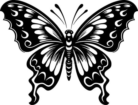 Téléchargez les illustrations : Papillon - logo minimaliste et plat - illustration vectorielle - en licence libre de droit