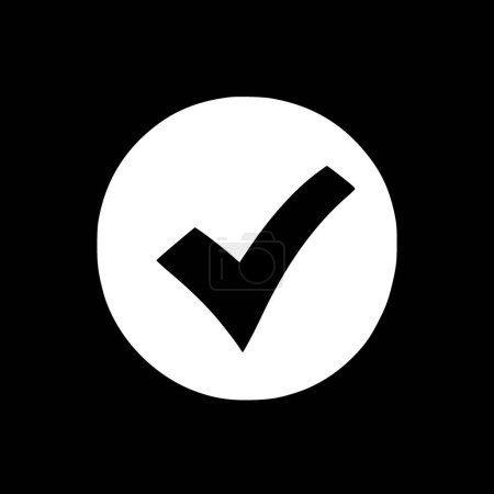 Marca de verificación - logotipo minimalista y plano - ilustración vectorial