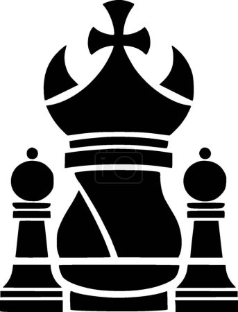 Ilustración de Ajedrez - logotipo vectorial de alta calidad - ilustración vectorial ideal para el gráfico de camisetas - Imagen libre de derechos