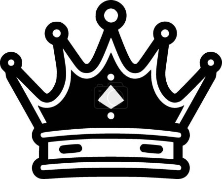 Coronation - black and white isolated icon - vector illustration