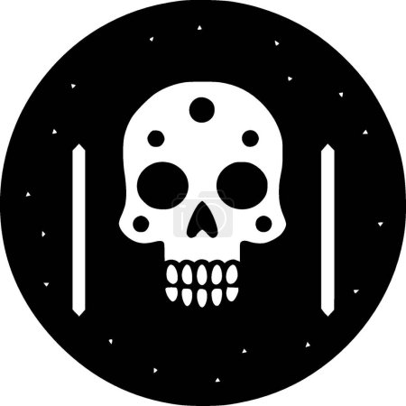 Illustration for Death - black and white isolated icon - vector illustration - Royalty Free Image