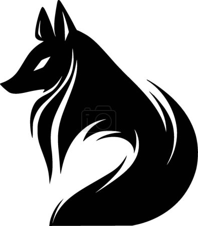 Fox - minimalist and simple silhouette - vector illustration