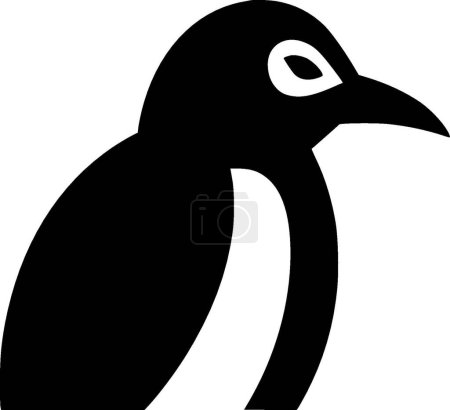 Penguin - minimalist and simple silhouette - vector illustration