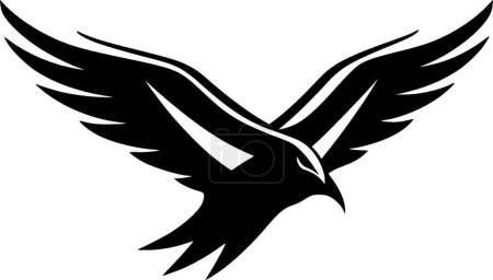 Téléchargez les illustrations : Petrel - logo plat et minimaliste - illustration vectorielle - en licence libre de droit