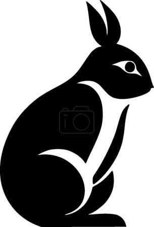 Écureuil - icône isolée en noir et blanc - illustration vectorielle