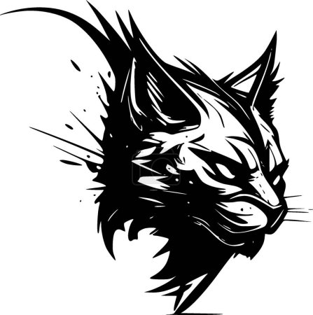 Wildcat - minimalist and simple silhouette - vector illustration