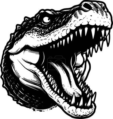 Alligator - minimalist and flat logo - vector illustration