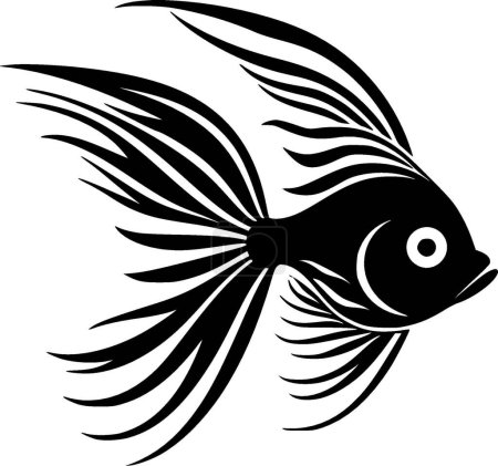Angelfish - minimalist and flat logo - vector illustration