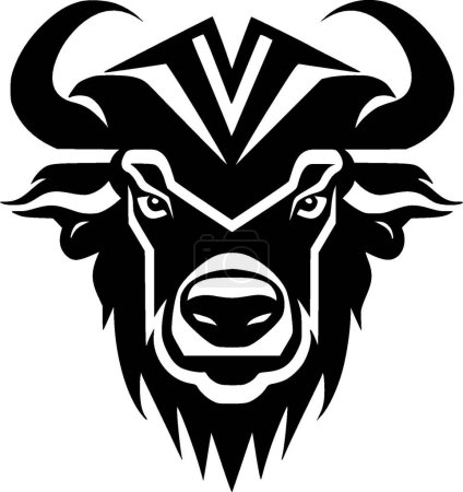 Illustration for Bison - minimalist and simple silhouette - vector illustration - Royalty Free Image