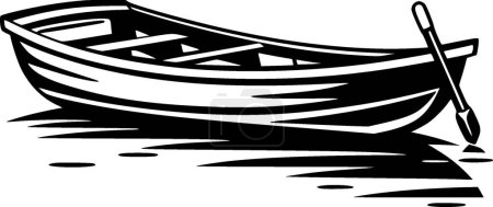 Barco - logo minimalista y plano - ilustración vectorial