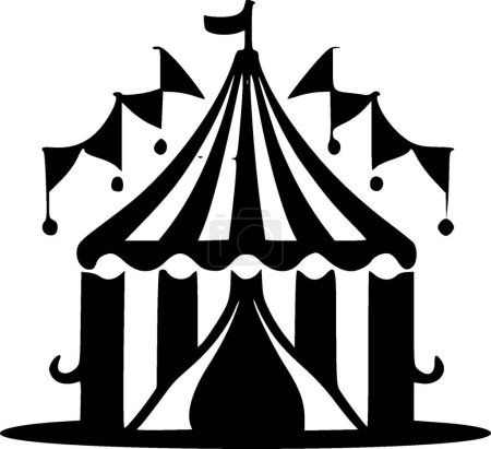 Cirque - logo minimaliste et plat - illustration vectorielle