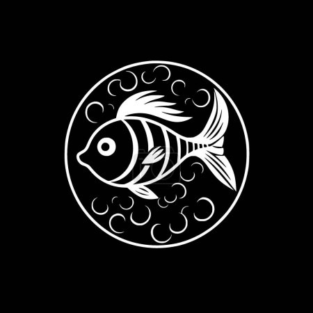 Clownfish - minimalist and simple silhouette - vector illustration