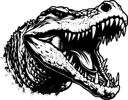 Téléchargez les illustrations : Crocodile - logo vectoriel de haute qualité - illustration vectorielle idéale pour t-shirt graphique - en licence libre de droit