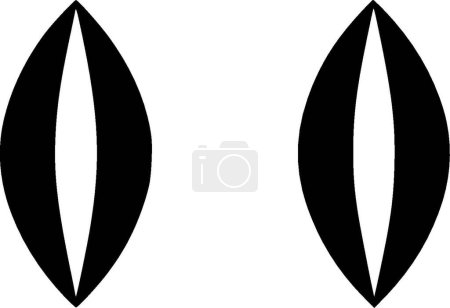 Boucles d'oreilles - silhouette minimaliste et simple - illustration vectorielle