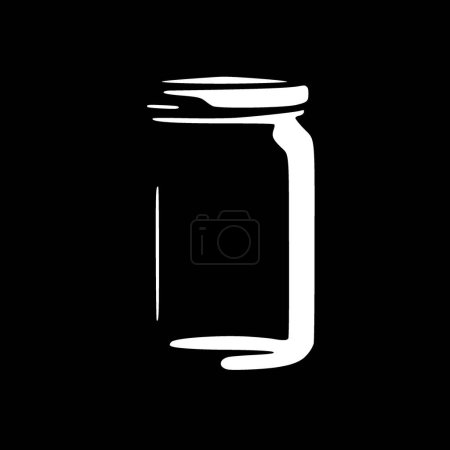 Glass can - minimalist and simple silhouette - vector illustration