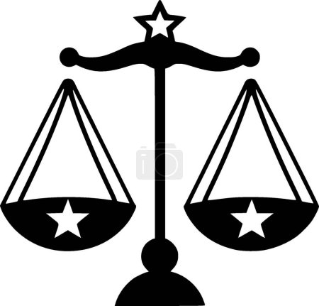 Justicia - logotipo vectorial de alta calidad - ilustración vectorial ideal para el gráfico de camisetas