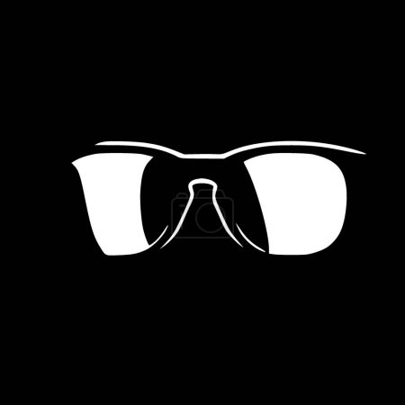 Sunglasses - minimalist and flat logo - vector illustration
