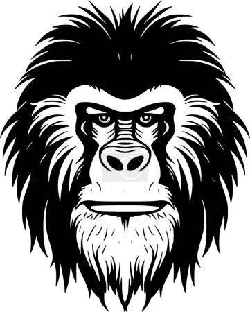 Ilustración de Babuino - logotipo vectorial de alta calidad - ilustración vectorial ideal para el gráfico de camisetas - Imagen libre de derechos