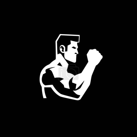 Biceps - minimalist and flat logo - vector illustration