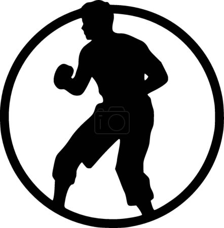 Boxeo - logo minimalista y plano - ilustración vectorial