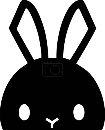Illustration for Bunny face - high quality vector logo - vector illustration ideal for t-shirt graphic - Royalty Free Image